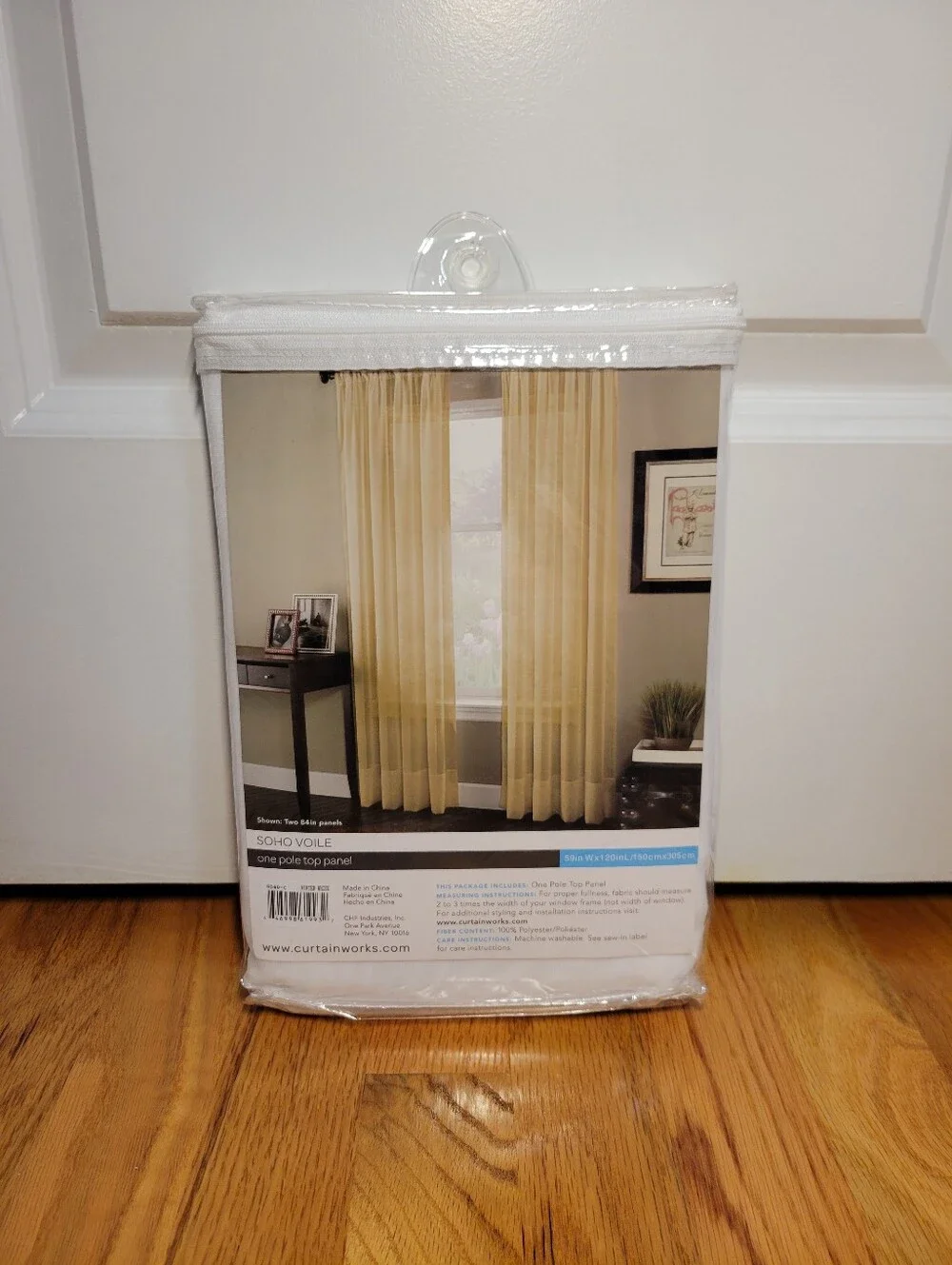 NWT Curtainworks Soho Voile Sheer Curtain Panel – Winter White, 59